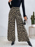 Printed Elastic Waist Wide Leg Pants - Trendsi - Flyclothing LLC