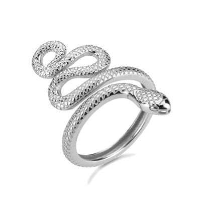 925 Sterling Silver Snake Shape Ring - Trendsi - Flyclothing LLC