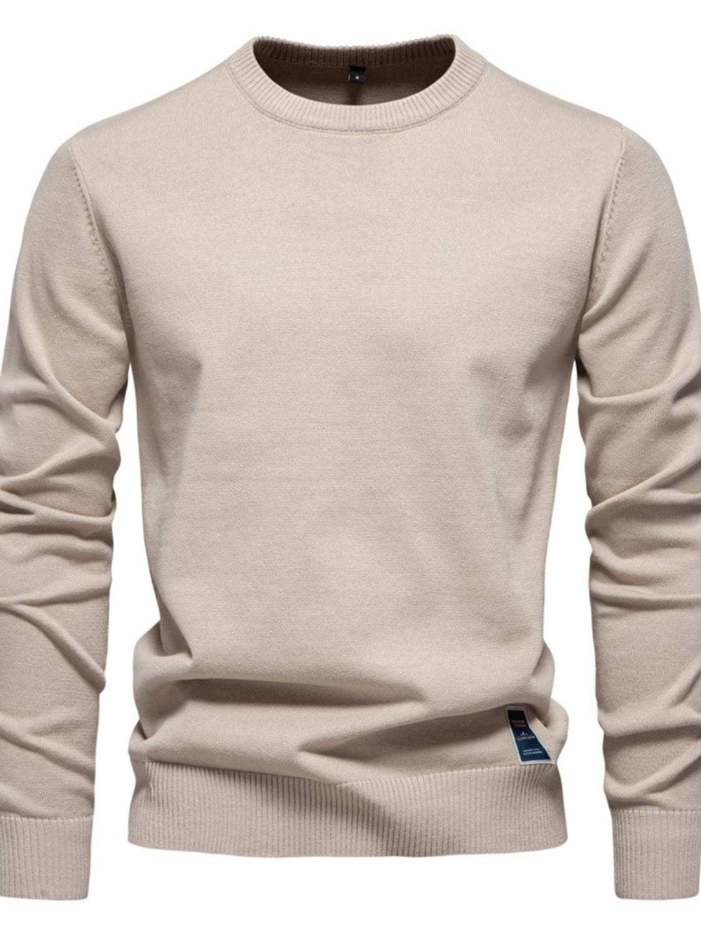 Men's Round Neck Long Sleeve Sweater - Trendsi - Flyclothing LLC