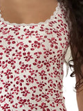 Lace Detail Scoop Neck Tank - Trendsi