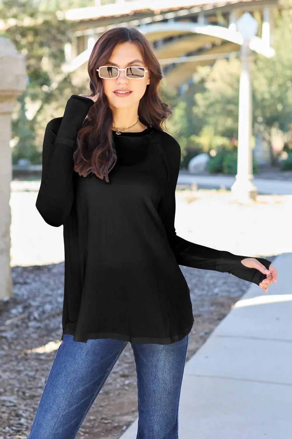 Basic Bae Full Size Round Neck Long Sleeve T-Shirt - ShopBasicbae - Flyclothing LLC