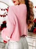 Heart Open Front Cardigan - Trendsi - Flyclothing LLC