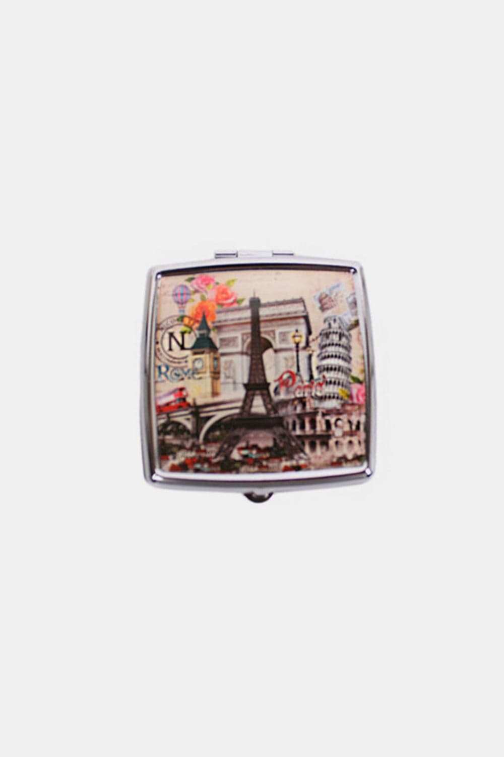 Nicole Lee USA Printed Metallic Square Pill Case - Trendsi - Flyclothing LLC