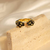 Inlaid Zircon Oil Drip Open Ring - Trendsi - Flyclothing LLC