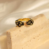 Inlaid Zircon Oil Drip Open Ring - Trendsi - Flyclothing LLC
