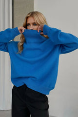 Basic Bae Turtleneck Dropped Shoulder Long Sleeve Sweater - ShopBasicbae - Flyclothing LLC