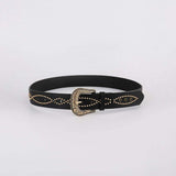 PU Leather Rhinestone Belt - Trendsi - Flyclothing LLC