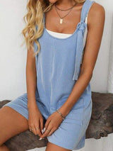 Mandy Texture Adjustable Strap Overalls with Pockets - Trendsi - Flyclothing LLC