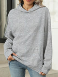 Pocketed Long Sleeve Hoodie - Trendsi