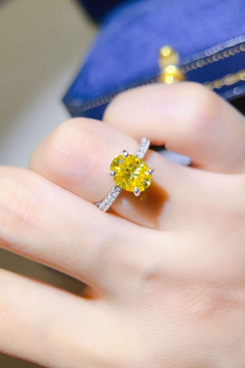 2 Carat Moissanite 925 Sterling Silver Ring - Trendsi - Flyclothing LLC