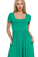 Zenana Double Layered Short Sleeve Jumpsuits - Trendsi - Flyclothing LLC