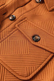 Textured Button Down Collared Neck Coat - Trendsi - Flyclothing LLC