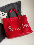 BETTER LIFE PU Leather Tote Bag - Trendsi - Flyclothing LLC