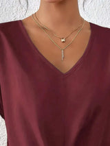 V-Neck Twist Front Top - Trendsi - Flyclothing LLC