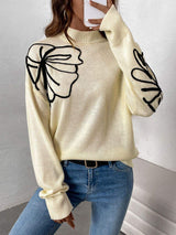 Perfee Mock Neck Dropped Shoulder Long Sleeve Sweater - Trendsi - Flyclothing LLC