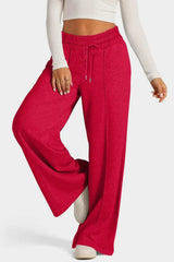 Drawstring Elastic Waist Wide Leg Pants - Trendsi - Flyclothing LLC