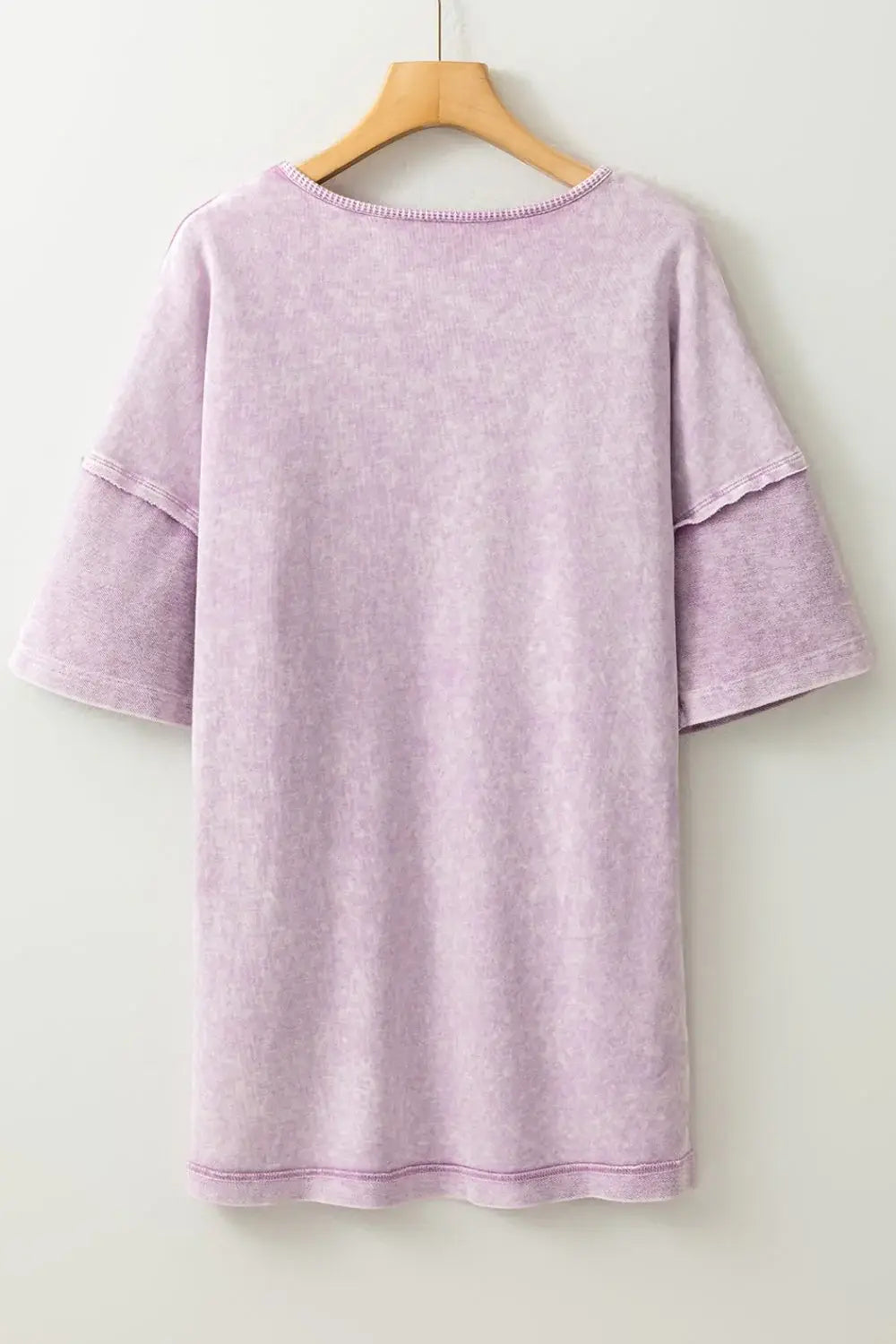 Mineral Wash Drop Shoulder Round Neck T-Shirt - Trendsi - Flyclothing LLC