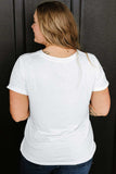 Plus Size Sequin Star Round Neck Short Sleeve T-Shirt - Trendsi - Flyclothing LLC