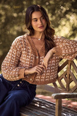 SO ME Soft Chenille Yarn Textur Button Sweater Cardigan - Trendsi - Flyclothing LLC
