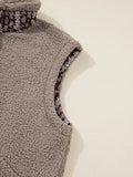 Side Bows Sherpa Fleece Vest - Trendsi - Flyclothing LLC