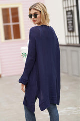 Open Front Long Sleeve Cardigan - Trendsi - Flyclothing LLC