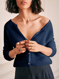Button Down Long Sleeve Sweater - Trendsi - Flyclothing LLC