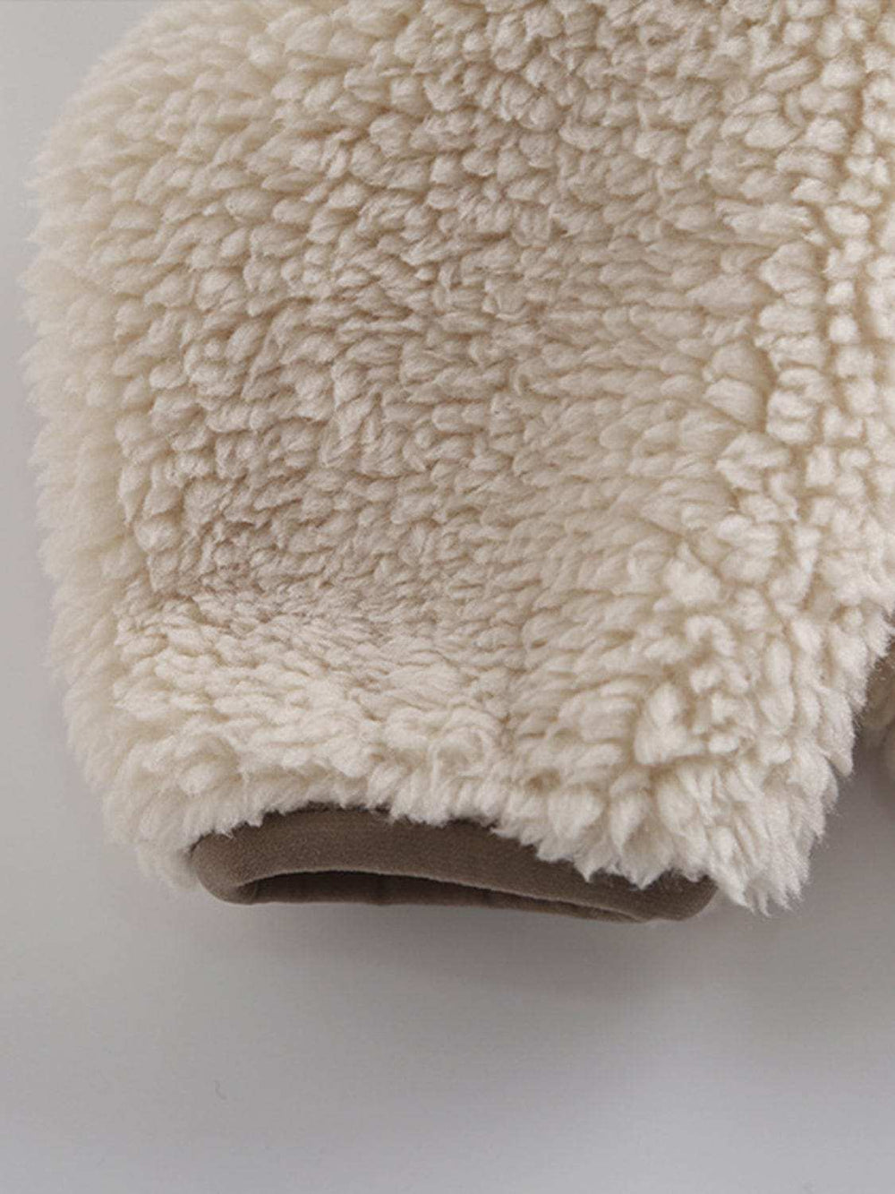 Zip Up Long Sleeve Plush Jacket - Trendsi - Flyclothing LLC