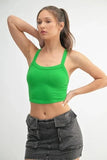 MONO B Seamless Solid Cami - Trendsi