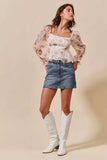 SO ME Washed Denim Mini Skirt with Pockets - Trendsi - Flyclothing LLC