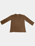 V-Neck Long Sleeve Sweater - Trendsi