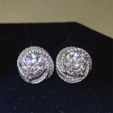 6 Carat Moissanite 925 Sterling Silver Earrings - Trendsi