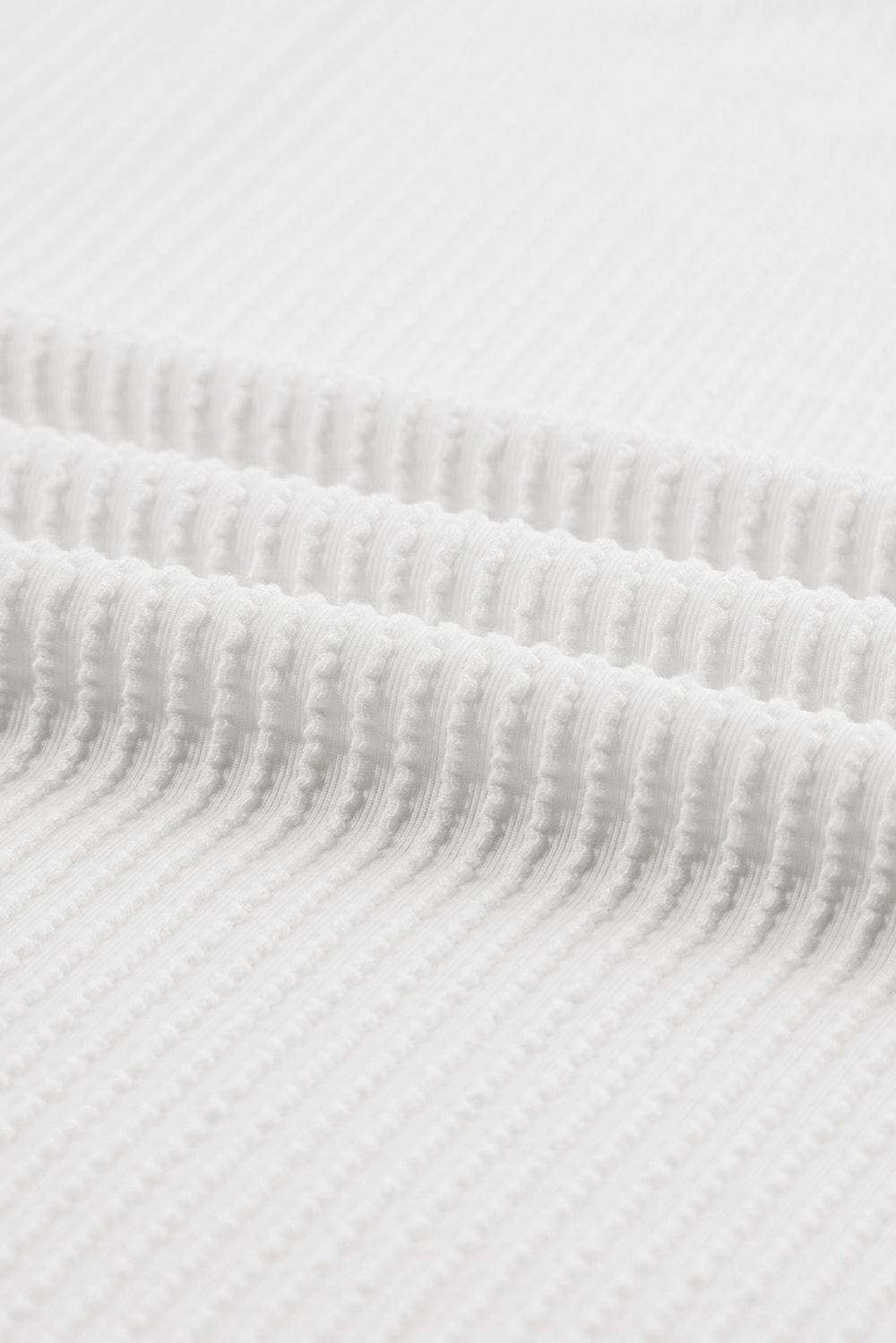 Color Block Ribbed Knit Three-Quarter Sleeve Top - Trendsi - Flyclothing LLC