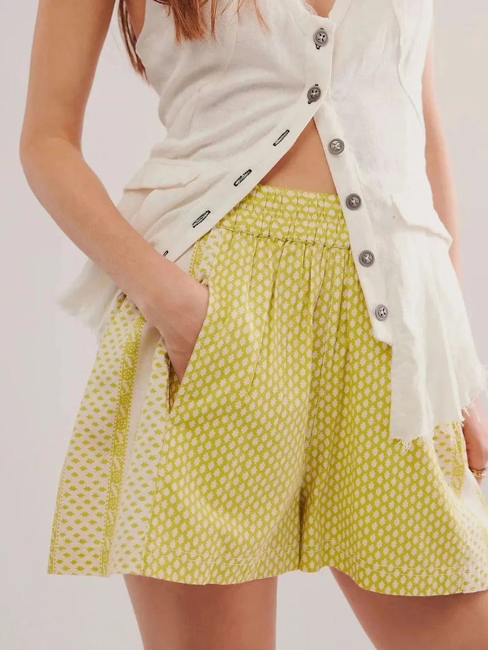 Elastic Waist Shorts - Trendsi