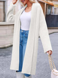 Open Front Longline Coat - Trendsi - Flyclothing LLC