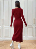 Cami Dress and Tied Long Sleeve Cardigan Set - Trendsi - Flyclothing LLC