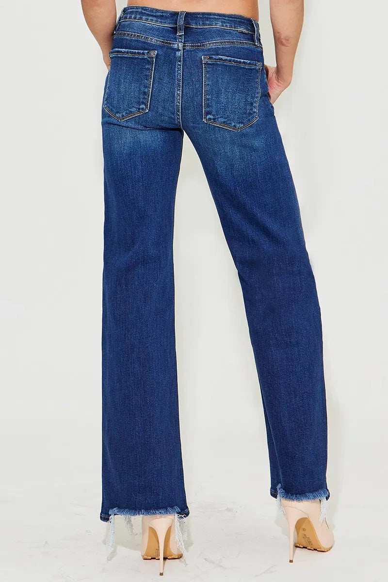 RISEN Full Size Low Rise Wide Leg Jeans Plus Size - Trendsi - Flyclothing LLC