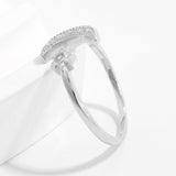 925 Sterling Silver Moon Open Ring - Trendsi