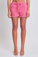 YMI Jeanswear Full Size Drawstring Raw Hem Shorts - Trendsi - Flyclothing LLC
