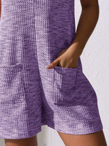 Full Size Button Front Romper with Pockets Plus Size - Trendsi - Flyclothing LLC