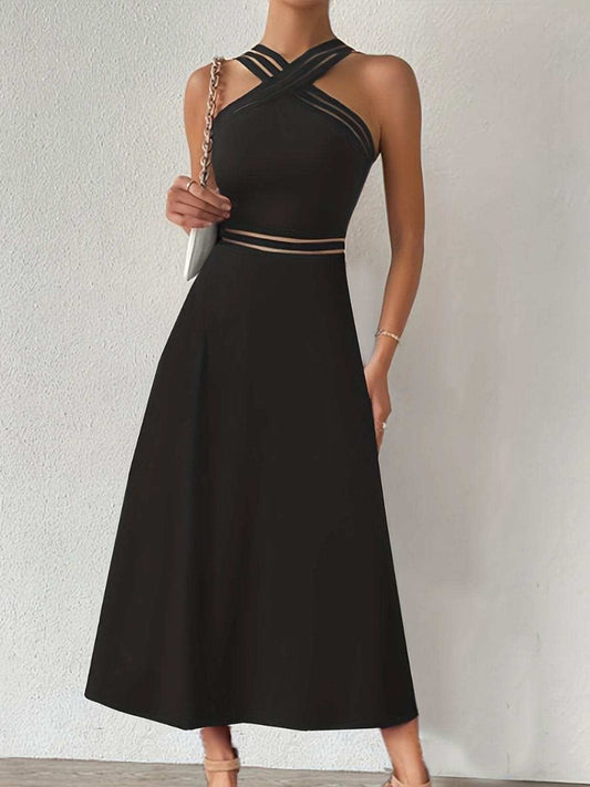 Crisscross Sleeveless Midi Dress - Trendsi - Flyclothing LLC