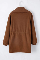 Drawstring Half Zip Long Sleeve Sweatshirt - Trendsi - Flyclothing LLC