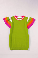 Color Block Round Neck Knit Top - Trendsi - Flyclothing LLC
