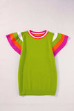 Color Block Round Neck Knit Top - Trendsi - Flyclothing LLC