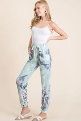 BiBi Tie Dye French Terry Casual Sweat Pants - Trendsi - Flyclothing LLC