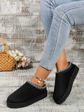 Round Toe Platform Slippers - Trendsi - Flyclothing LLC