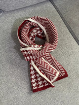 Houndstooth Pattern Warm Winter Scarf - Trendsi - Flyclothing LLC