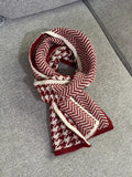 Houndstooth Pattern Warm Winter Scarf - Trendsi - Flyclothing LLC