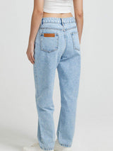 Pocketed Straight Leg Jeans - Trendsi - Flyclothing LLC
