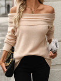Turtleneck Long Sleeve Sweater - Trendsi