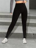Cutout High Rise Leggings - Trendsi
